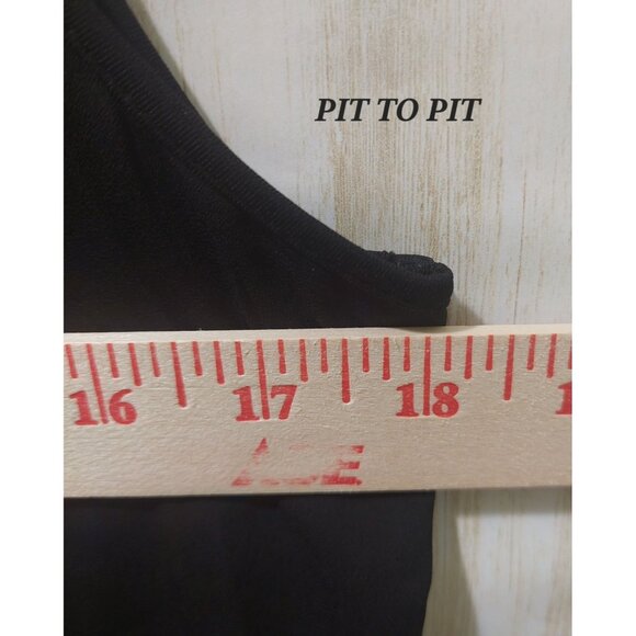 41 Hawthorn Women's Black Drape Front Blouse With Ribbon Tie Neck Sheer Front - Picture 11 of 11